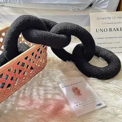 SANTU HOME & DECO - Cojín de Eslabones Nordic Noir