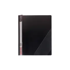 DATA ZONE - Carpeta Rápida A4 Fastener Negro Tapa Transparente Datazone