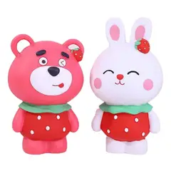 HOMEY - Alcancia decorativa infantil Oso y Conejita