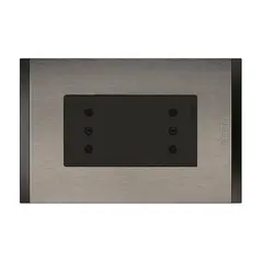 BTICINO - Enchufe Duplex 2P+T 10A 250V Metal Titanio Nobile