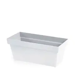STERN - Jardinera rectangular Cube Basic 40 x 16 cm blanco