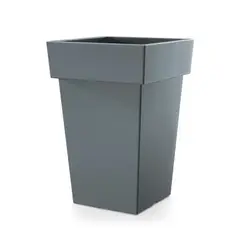 STERN - Macetero alto cuadrado Lofly 24 x 24 cm gris piedra