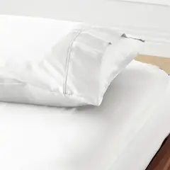 NATURALINO - Set 2 Fundas de Almohada Bambú Blanco 50x90cm