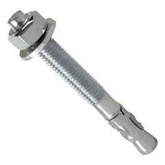 METALFER - Perno Anclaje Con Cuña 3/8 X 3 3/4 Zincado Pack De 10 Und