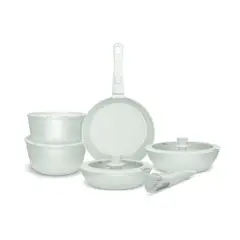 GENERICO - Batería de Cocina 11 Piezas Aluminio Forjado Snap-On Mint