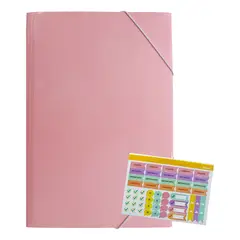ADETEC - Carpeta Oficio Con Elástico 1 Unidad - Rosa