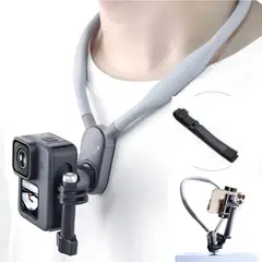 GENERICO - Soporte de cuello 2 en 1 para celular y camara gopro