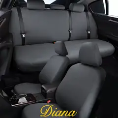 DIANA - FUNDA PARA ASIENTO DE AUTO UNICOLOR GRIS OSCURO TELA LISA TAMAÑO UNIVERSAL