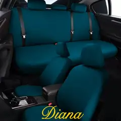 DIANA - FUNDA PARA ASIENTO DE AUTO UNICOLOR TURQUESA TELA LISA TAMAÑO UNIVERSAL