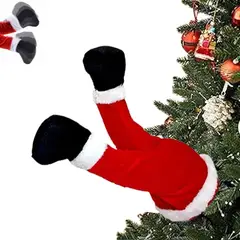 WAKESHOME - Adorno Para Árbol De Navidad Patas Oscilantes De Santa