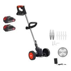 GENERICO - Cortadora De Pasto Inalambrica Con Ruedas Baterias Y Accesor - Rojo