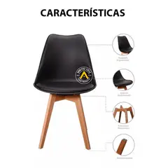 HABITA2 CHILE - Silla de comedor acolchada Tulip