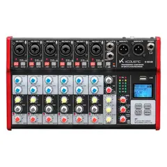 K ACOUSTIC - Mixer Análogo 8 canales USB K-Acoustic K-MA8