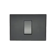 LEXO - Interruptor Embutido Simple 9 / 24 10a Black Andes Armado Metal -