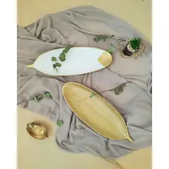 TODOHOGAR SANTIAGO DE CHILE - Set de 2 bandejas diseño hojas - Combinadas