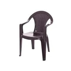 GENERICO - Silla Terraza Ratan Glamour Con Brazos Cafe