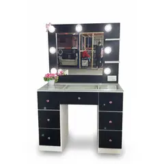 GENERICO - TOCADOR CON LUCES ESTILO HOLLYWOOD 7 CAJONES