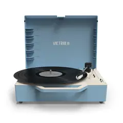 VICTROLA - Tocadiscos Re Spin con Bluetooth Azul mas The Kit