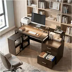 HOMER DESIGN - Escritorio Homeoffice Estacion Del Trabajo Con Luz Y Enchufe