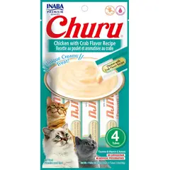 INABA - Snack Para Mascotas Churu Gatos Premios 14g X 4 Tubos (56g) - Turquesa