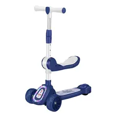 GENERICO - Scooter 2 En 1 Spaceman Rueda Con Luz Y Sonido 3 Ruedas Color Azul