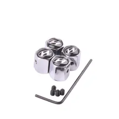 GENERICO - Set 4 Tapa Valvulas Anti Robo para Hyundai