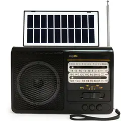 Digilife - Radio Solar Recargable Multibanda AM FM SW MP3 SD con Linterna