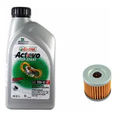 CASTROL - Kit Mantencion Moto Suzuki Gs 150r (castrol 10w 40 + Filtro)