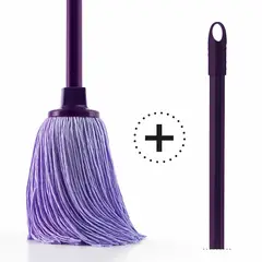MERY - Mopa de limpieza cabezal giratorio y mango telescópico