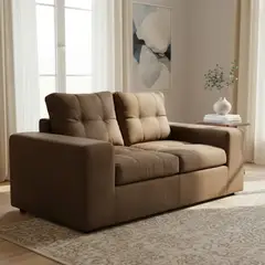 MUEBLES COTTONI - Sofá 2 cuerpos Lucca Felpa