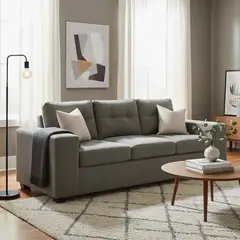 MUEBLES COTTONI - Sofá 3 cuerpos Lucca Felpa