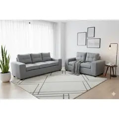 MUEBLES COTTONI - Living 3-2 Lucca Felpa