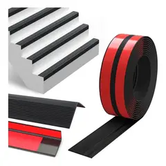 GENERICO - Tiras Antideslizantes De Goma 5cm×3m Para Escaleras Negro