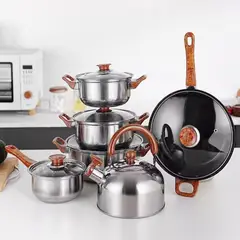 GENERICO - Juego de Ollas Antiadherentes 6 Piezas