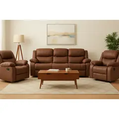 VYS SPA - Sofá 3 cuerpos reclinable + 2 bergere 1 cuerpo reclinable: Isabel Moorsh