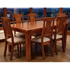 HS HEIM STORE - Comedor 6 Sillas Munich Color Canela