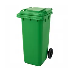 GENERICO - Basurero Contenedor De Basura Tacho 120l Verde Con Tapa Y Ruedas