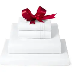 AZ AURAZEUS - Juego De Sabanas + Fundas De Almohada Blanca 1.5 Plazas Hilos Suave Aura Zeus