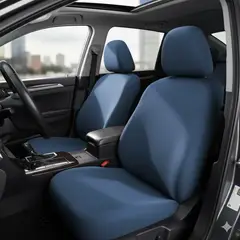 DIANA - FUNDA PARA ASIENTO DE AUTO UNICOLOR AZUL PETROLEO TELA LISA TAMAÑO UNIVERSAL