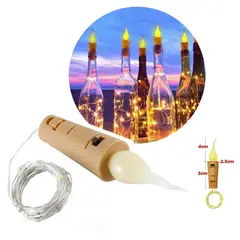 GENERICO - X4 Corcho de Luz Hada 2M para Botella con Efecto Llama Amarilla