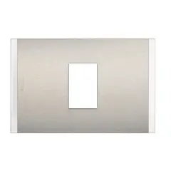 BTICINO - Placa 1 Puesto Metal Aluminio Con Soporte Nobile