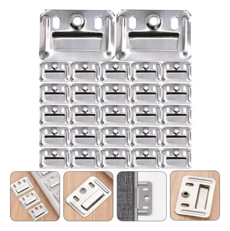 100 Pcs Clips Montaje De Placa De Pared De Acero Inoxidable