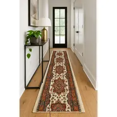 MROTTO - Alfombra Pasillo Beige 70 cm x 3 metros ANTIDESLIZANTE Sin Terminacion