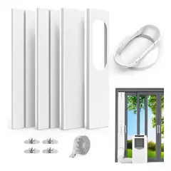 KUANGYE - Kit Sello Ventilación De Ventanas Aire Acondicionado Portátil 14mt Con Adaptador Ventana 13 Y 15cm