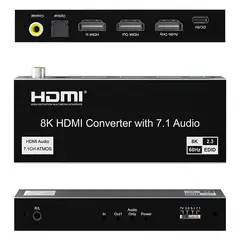 RENVMEXY - Separador Audio HDMI 8K 60Hz con Óptica y Coaxial