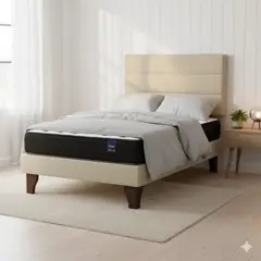 GAEX - Cama Europea 1.5 Plaza 190 Respaldo Atacama