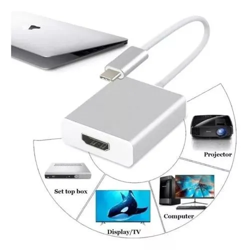 Adaptador Hub Tipo C A Hdmi 4k Usb C 3.1 Macbook Pc