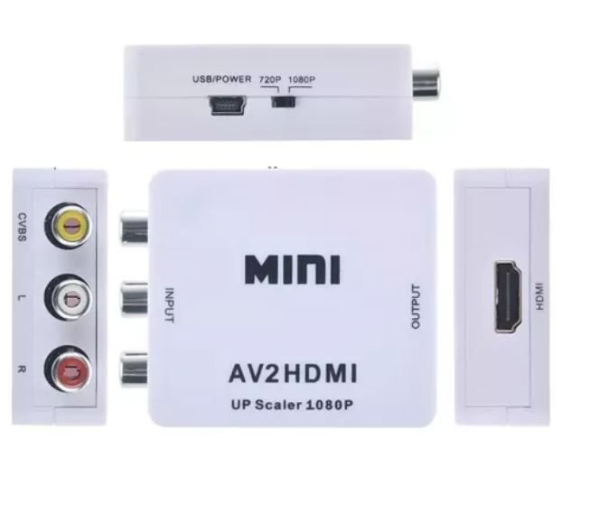 Adaptador Conversor Input Av Rca Analogo Output Hdmi Digital