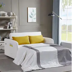 MSA MUEBLES SANTA ANA - Sofá Cama Beige 2 Cuerpos