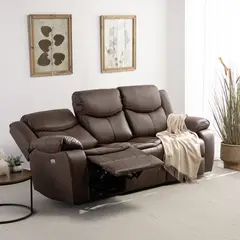 VYS SPA - SOFA BILBAO MOORSH 3 CUERPOS RECLINACION ELECTRICA + USB